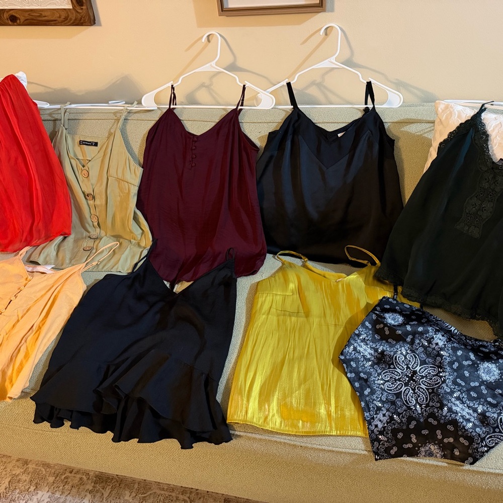 Lot Bundle of 9 Tank Top Blouses